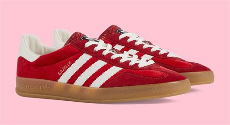 adidas gazelle rosse gucci|adidas x gucci usa.